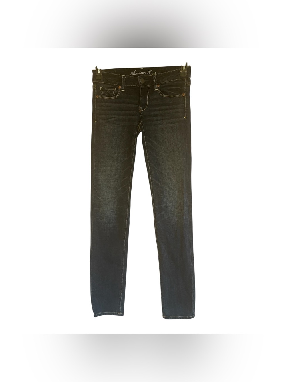 American Eagle Jeans Women’s 2 Skinny Stretch Dark Blue Wash Low Rise